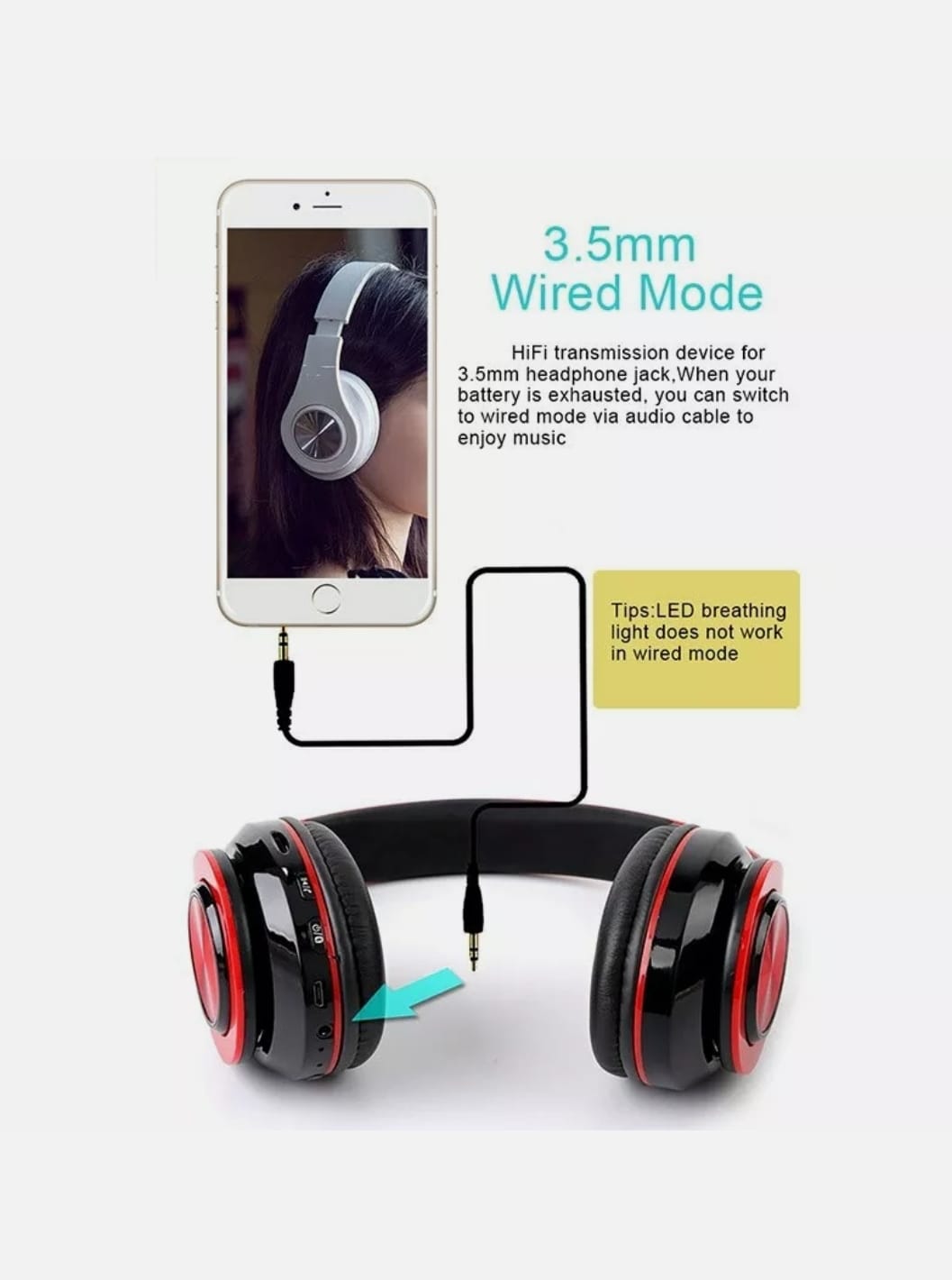 Bluetooth Headphones color changing